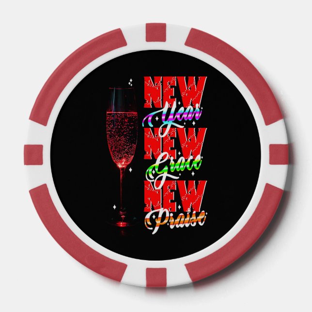 Neues Jahr Neues Lob Pokerchips (Vorderseite)