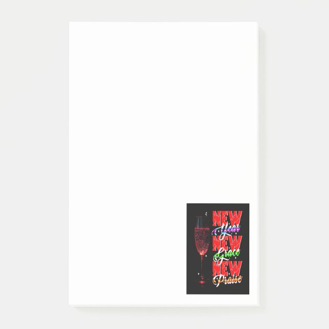 Neues Jahr Neues Lob Post-it Klebezettel (Vorderseite)