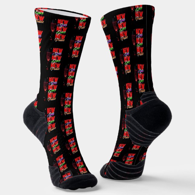 Neues Jahr Neues Lob Socken (Gewinkelt)