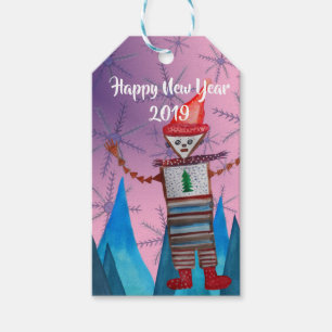 Neues Jahr - Tag für kundenspezifische Geschenke Geschenkanhänger