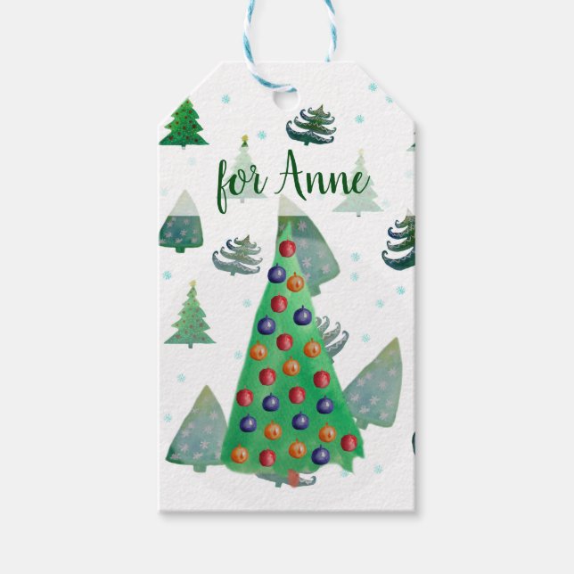 Neues Jahr - Tag für kundenspezifische Geschenke Geschenkanhänger (Vorderseite)