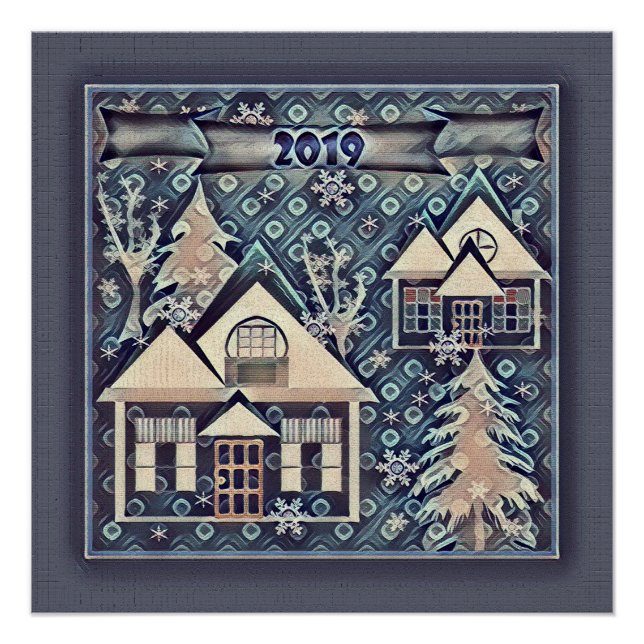 Neues Jahr, Weihnachten Poster (Vorderseite)