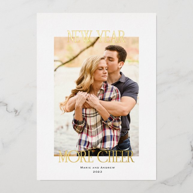 Neues Jahr wieder Folien Feiertagskarte (Vorderseite)