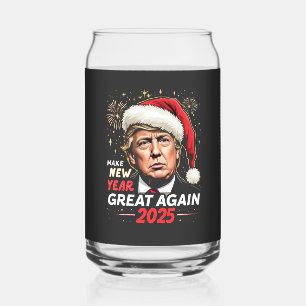 Neues Jahr wieder großartig 2025 Trump am Neuen Ab Dosenglas