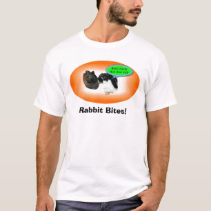 Neues Kaninchen beißt T-Shirt