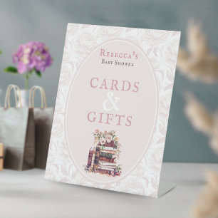 Neues Kapitel Alte Bücher Babyduschkarten & Gesche Sockelschild