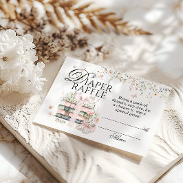 Neues Kapitel Anfängt Blume Babydusche Windeln buc Begleitkarte