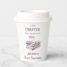 Neues Kapitel Anfängt Lavendel Brunch Babydusche Pappbecher