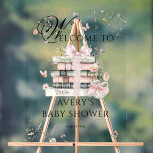 Neues Kapitel Anfängt Wildblume Babymädchen Dusche Acrylschild