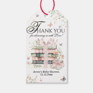 Neues Kapitel Anfängt Wildblume Babymädchen Dusche Geschenkanhänger