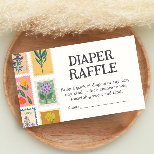 Neues Kapitel Baby Shower Windel Raffle Begleitkarte