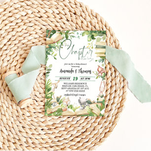 Neues Kapitel Babydusche Einladung