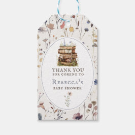 Neues Kapitel Babydusche Wasserfarbe, Wildblume Geschenkanhänger