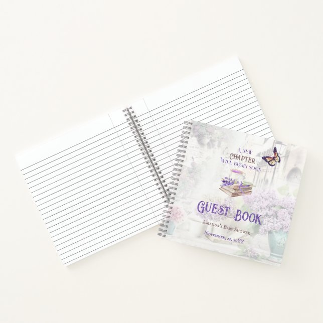 Neues Kapitel Begin Paris Gästebuchdusche Notizbuch (Innenseite)