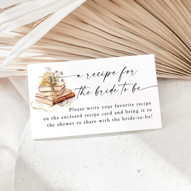 Neues Kapitel Beginnt Brautparty-Rezept Anfrage Begleitkarte (Von Creator hochgeladen)