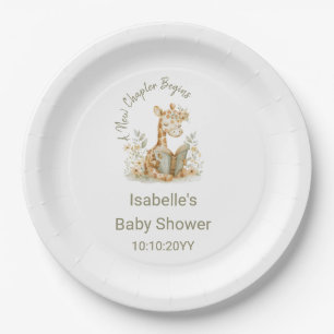 Neues Kapitel Beginnt Giraffe Bilderbuch Baby Show Pappteller