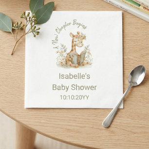 Neues Kapitel Beginnt Giraffe Bilderbuch Baby Show Serviette