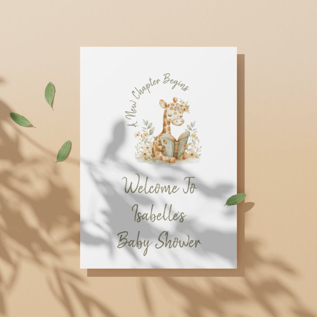 Neues Kapitel Beginnt Giraffe Storybook Baby Willk Poster (Von Creator hochgeladen)