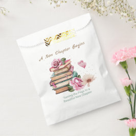 Neues Kapitel Beginnt Romantisches Buch Thema Flor Geschenktütchen