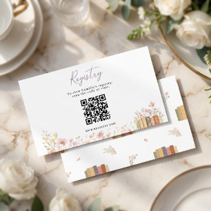 Neues Kapitel Beginnt Vintage Florale Bücher Begleitkarte