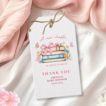 Neues Kapitel beginnt Vintage rosa Baby Shower Ges