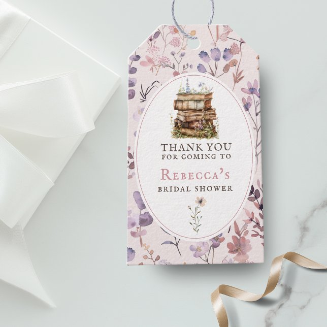 Neues Kapitel Brautparty Wasserfarbe, Wildblume Geschenkanhänger (Von Creator hochgeladen)