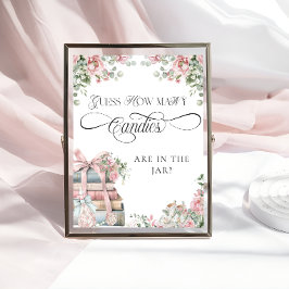 Neues Kapitel Buch Girl Baby Dusche Wie viele Cand Poster