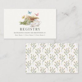 Neues Kapitel-Butterfly-Geschenkregister Begleitkarte