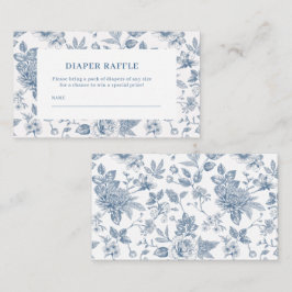 Neues Kapitel Chinoiserie Baby Shower Windel-Raffl Begleitkarte