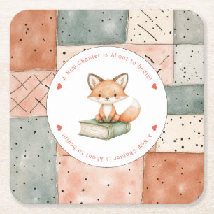 Neues Kapitel fängt Storybook Babydusche an Rechteckiger Pappuntersetzer