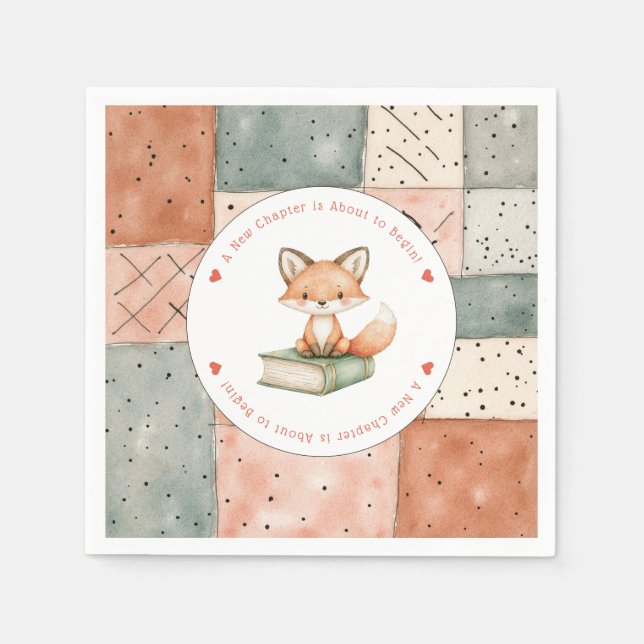 Neues Kapitel fängt Storybook Babydusche an Serviette (Vorderseite)