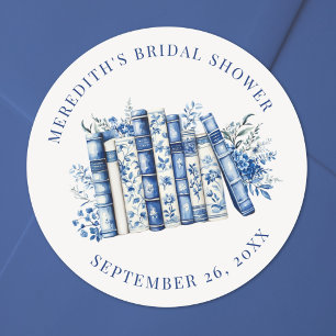 Neues Kapitel Florales Buch Brautparty Runder Aufkleber