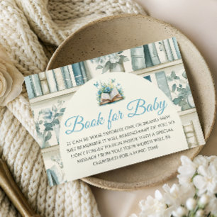 Neues Kapitel Jungen Bibliotheksbuch Baby Shower S Begleitkarte