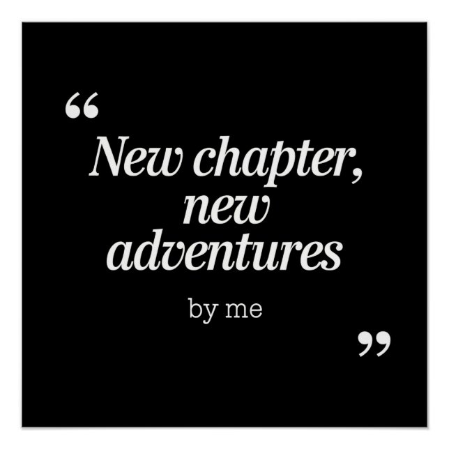 Neues Kapitel, Neues Adventures Design von mir Poster (Vorderseite)