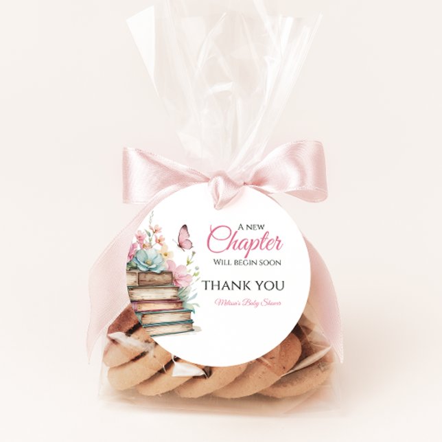 Neues Kapitel Pink Girl Storybook Kinderdusche Geschenkanhänger (Von Creator hochgeladen)