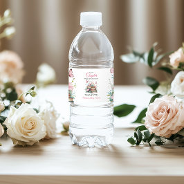 Neues Kapitel Pink Girl Storybook Kinderdusche Wasserflaschenetikett