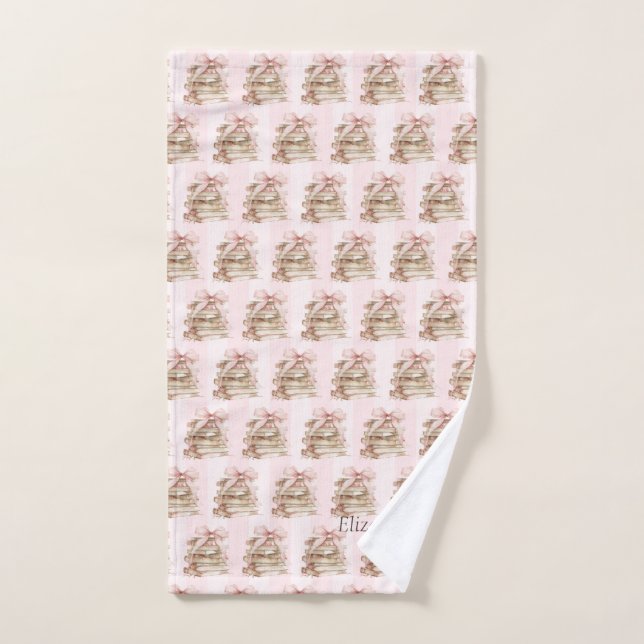 Neues Kapitel Rosa Bogen Streifen Badhandtuch Set (Handtuch)