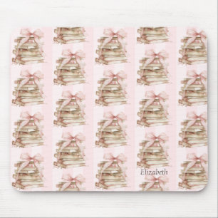 Neues Kapitel Rosa Bogen Streifen Mousepad