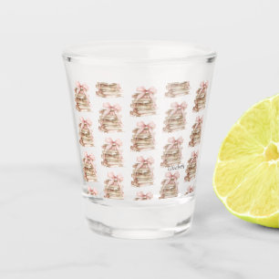 Neues Kapitel Rosa Bogen Streifen Schnapsglas
