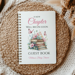 Neues Kapitel Rosa Storybook Gästebuch Kinderdusch Notizbuch