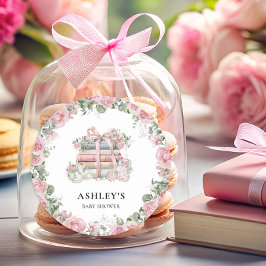 Neues Kapitel Storybook Floral Baby Dusche Runder Aufkleber