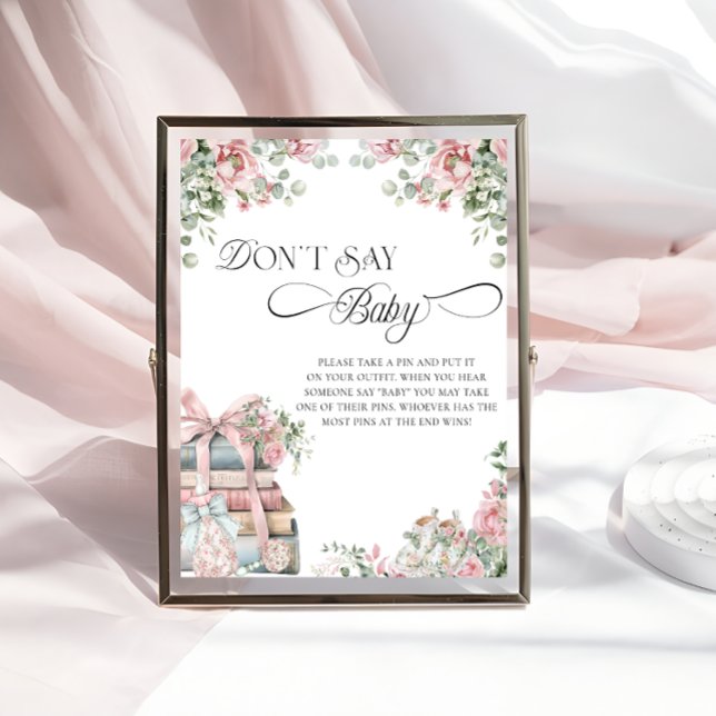 Neues Kapitel Storybook Floral Say Baby Game nicht Poster (Von Creator hochgeladen)