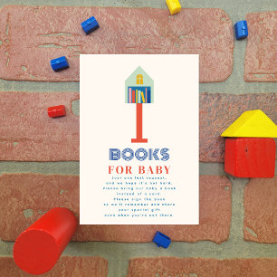 Neues Kind auf dem Block Baby Shower Book anforder Einladung