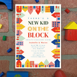 Neues Kind auf den Zuhause Border Baby Shower Einladung