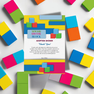 Neues Kind auf der Adoption Blockfoster Kinderdusc Dankeskarte