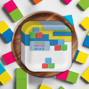 Neues Kind auf der Adoption Blockfoster Kinderdusc Pappteller