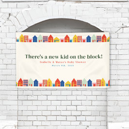 Neues Kind auf der BlockNeighborhood Baby-Dusche Banner