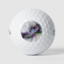 Neues Leben, buntes Abstraktes Fraktal Kunstfantas Golfball