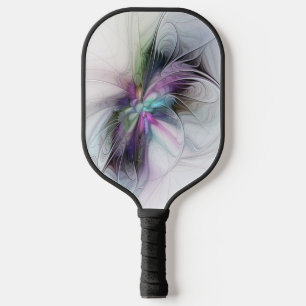 Neues Leben, buntes Abstraktes Fraktal Kunstfantas Pickleball Schläger
