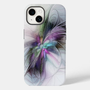 Neues Leben, farbenfrohe abstrakte Fraktal-Kunst-F Case-Mate iPhone 14 Hülle